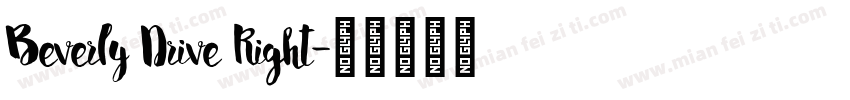 Beverly Drive Right字体转换